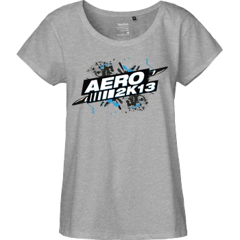 Aero2k13 Aero2k13 - Logo T-Shirt Fairtrade Loose Fit Girlie - heather grey