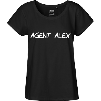 Agent Alex - Handwriting Fairtrade Loose Fit Girlie - black
