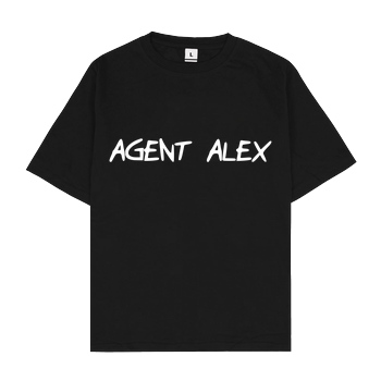 Agent Alex Agent Alex - Handwriting T-Shirt Oversize T-Shirt - Black