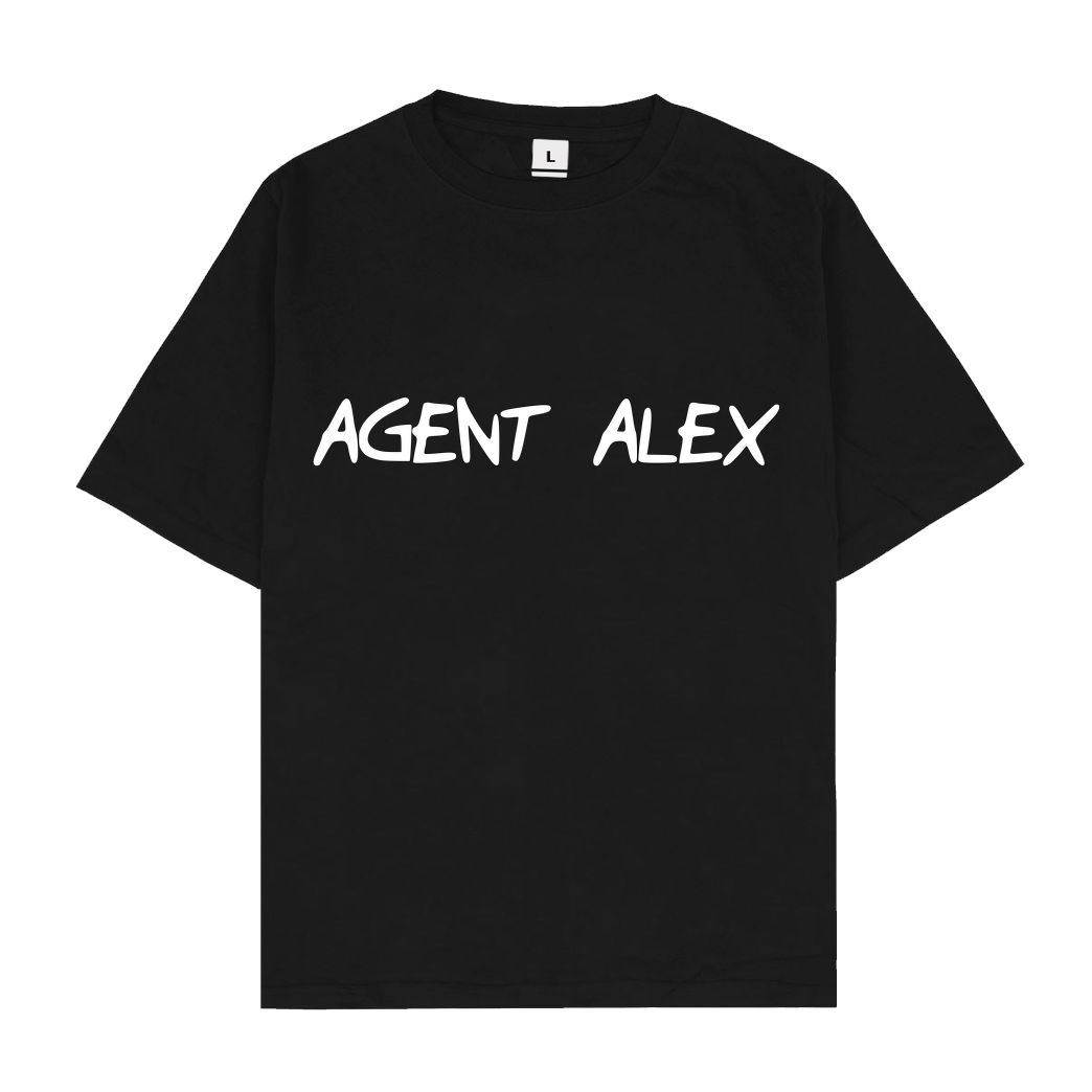 Agent Alex Agent Alex - Handwriting T-Shirt Oversize T-Shirt - Black