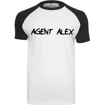 Agent Alex - Handwriting Raglan Tee white