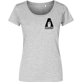 Agony - Logo Girlshirt heather grey