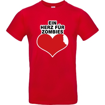 AhrensburgAlex AhrensburgAlex - Ein Herz für Zombies T-Shirt B&C EXACT 190 - Red