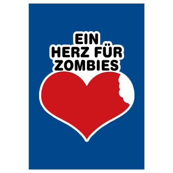 AhrensburgAlex - Ein Herz für Zombies Art Print blue