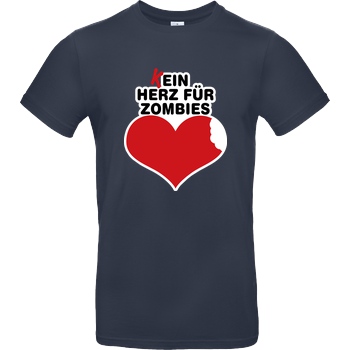 AhrensburgAlex AhrensburgAlex - (K)ein Herz für Zombies T-Shirt B&C EXACT 190 - Navy
