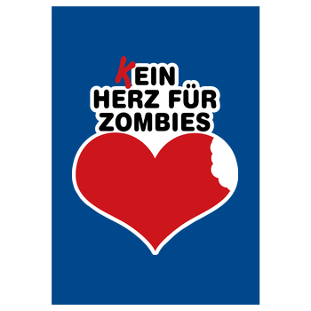 AhrensburgAlex - (K)ein Herz für Zombies Art Print blue