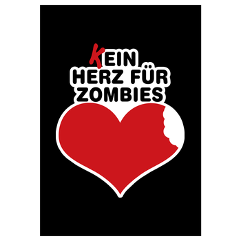 AhrensburgAlex - (K)ein Herz für Zombies Art Print black
