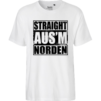 AhrensburgAlex - Straight ausm Norden Fairtrade T-Shirt - white