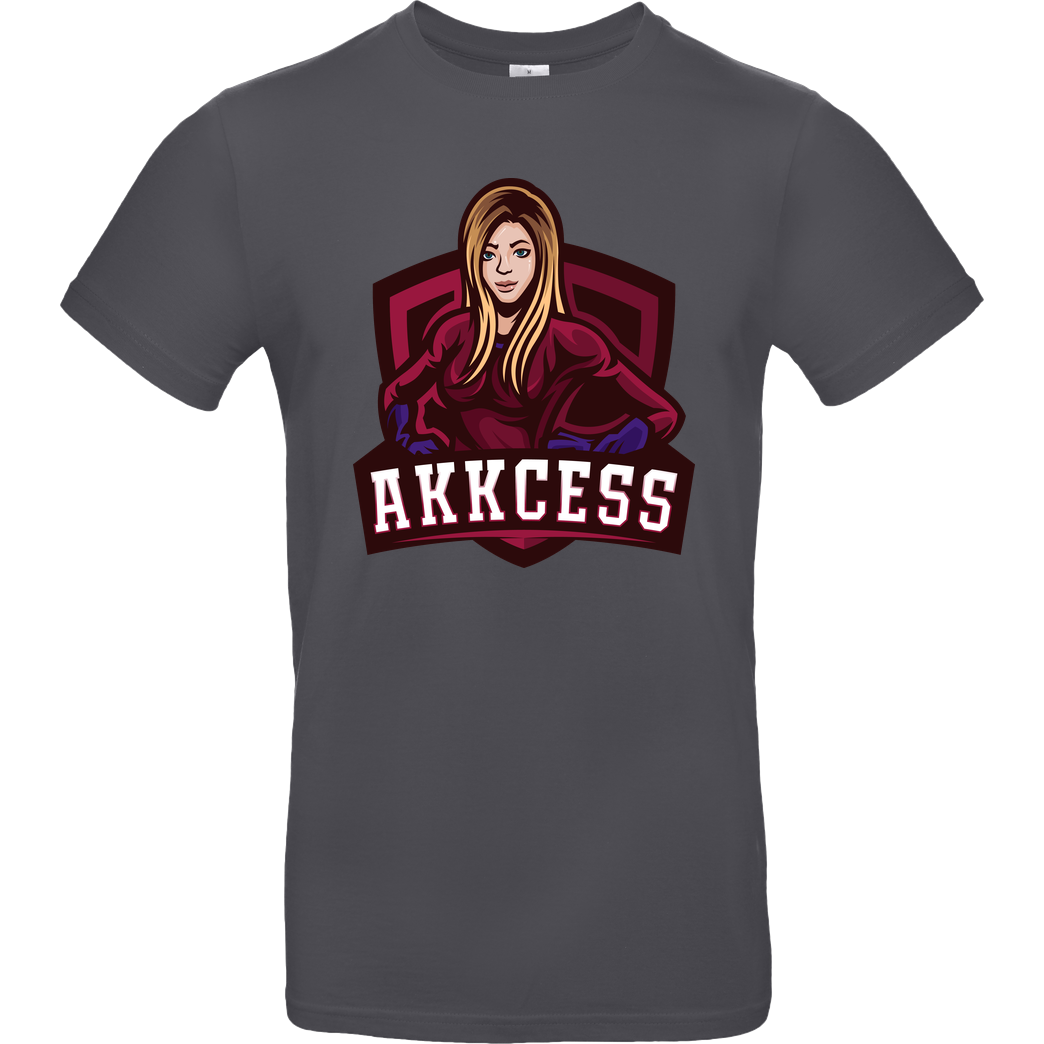 Akkcess' Akkcessoires Akkcess - Akkcess Logo chest print T-Shirt B&C EXACT 190 - Dark Grey