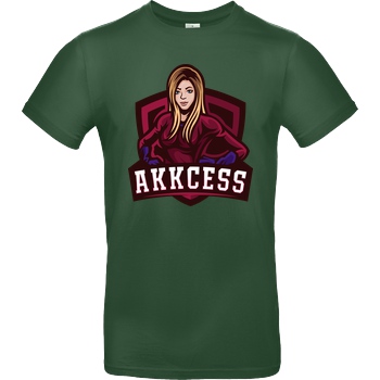 Akkcess' Akkcessoires Akkcess - Akkcess Logo chest print T-Shirt B&C EXACT 190 -  Bottle Green