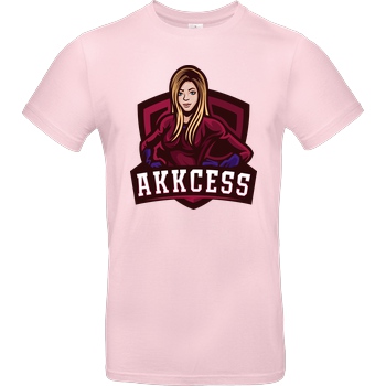 Akkcess' Akkcessoires Akkcess - Akkcess Logo chest print T-Shirt B&C EXACT 190 - Light Pink