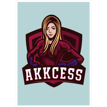 Akkcess - Akkcess Logo chest print Art Print mint