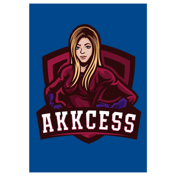 Akkcess - Akkcess Logo chest print Art Print blue