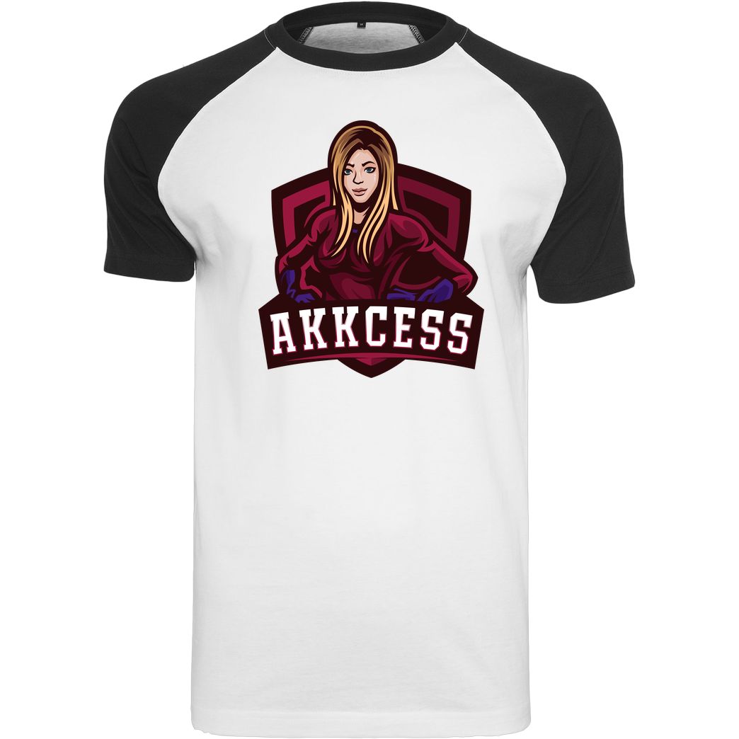 Akkcess' Akkcessoires Akkcess - Akkcess Logo chest print T-Shirt Raglan Tee white