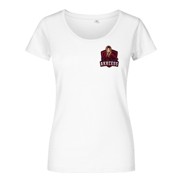 Akkcess' Akkcessoires - Akkcess - Akkcess Logo pocket print - T-Shirt - Girlshirt weiss