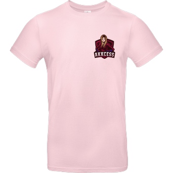 Akkcess' Akkcessoires Akkcess - Akkcess Logo pocket print T-Shirt B&C EXACT 190 - Light Pink