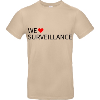 Alexander Lehmann Alexander Lehmann - We Love Surveillance T-Shirt B&C EXACT 190 - Sand