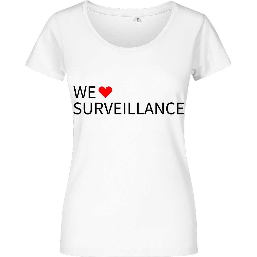 Alexander Lehmann Alexander Lehmann - We Love Surveillance T-Shirt Girlshirt weiss