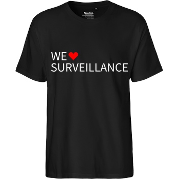 Alexander Lehmann Alexander Lehmann - We Love Surveillance T-Shirt Fairtrade T-Shirt - black