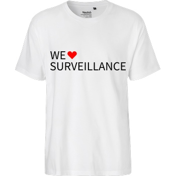 Alexander Lehmann Alexander Lehmann - We Love Surveillance T-Shirt Fairtrade T-Shirt - white