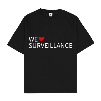 Alexander Lehmann Alexander Lehmann - We Love Surveillance T-Shirt Oversize T-Shirt - Black