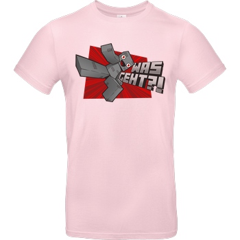 Alphastein Alphastein - Was geht? T-Shirt B&C EXACT 190 - Light Pink