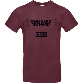 AMN-Shirts - Own Hard B&C EXACT 190 - Burgundy