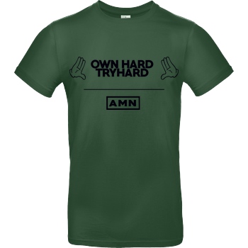 AMN-Shirts.com AMN-Shirts - Own Hard T-Shirt B&C EXACT 190 -  Bottle Green