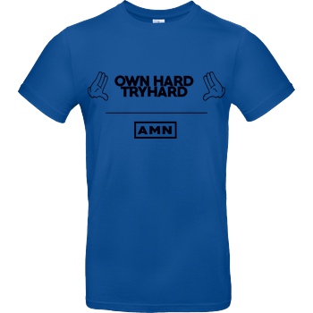 AMN-Shirts.com AMN-Shirts - Own Hard T-Shirt B&C EXACT 190 - Royal Blue