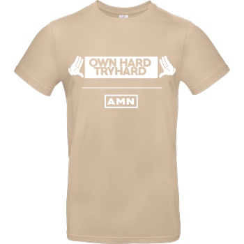 AMN-Shirts.com AMN-Shirts - Own Hard T-Shirt B&C EXACT 190 - Sand