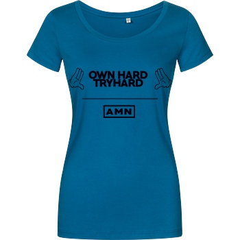 AMN-Shirts.com AMN-Shirts - Own Hard T-Shirt Girlshirt petrol