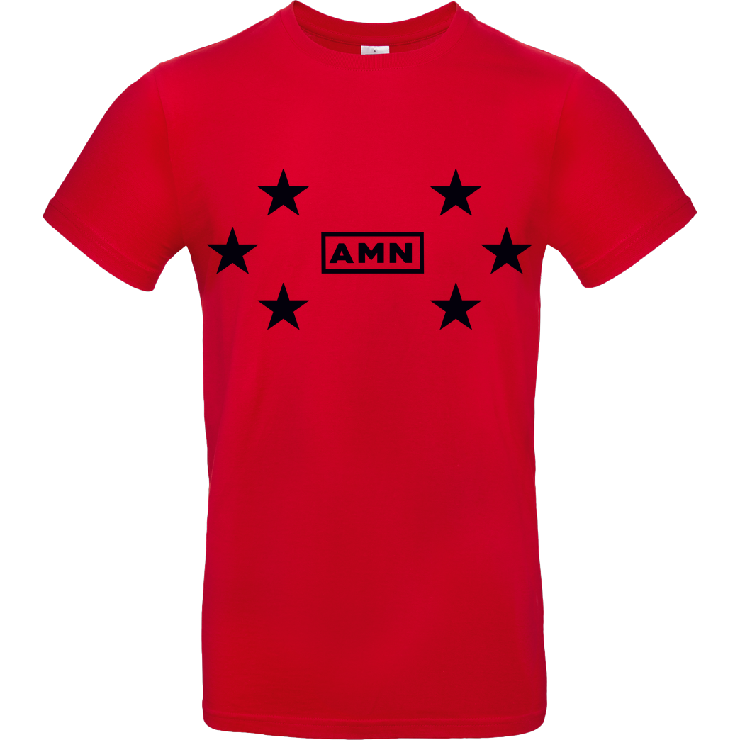 AMN-Shirts.com AMN-Shirts - Stars T-Shirt B&C EXACT 190 - Red
