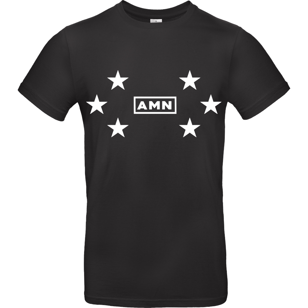 AMN-Shirts.com AMN-Shirts - Stars T-Shirt B&C EXACT 190 - Black