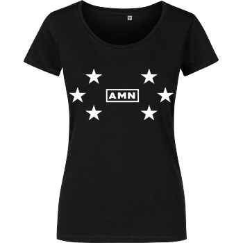 AMN-Shirts - Stars Girlshirt schwarz
