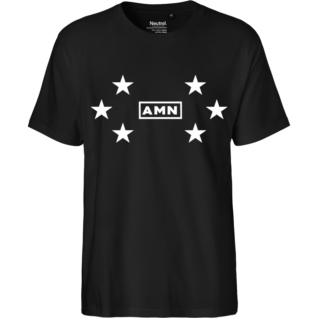 AMN-Shirts.com AMN-Shirts - Stars T-Shirt Fairtrade T-Shirt - black