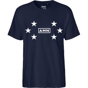 AMN-Shirts.com AMN-Shirts - Stars T-Shirt Fairtrade T-Shirt - navy