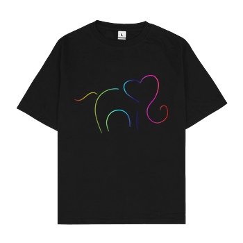 ARRi Arri - Elefantastico T-Shirt Oversize T-Shirt - Black