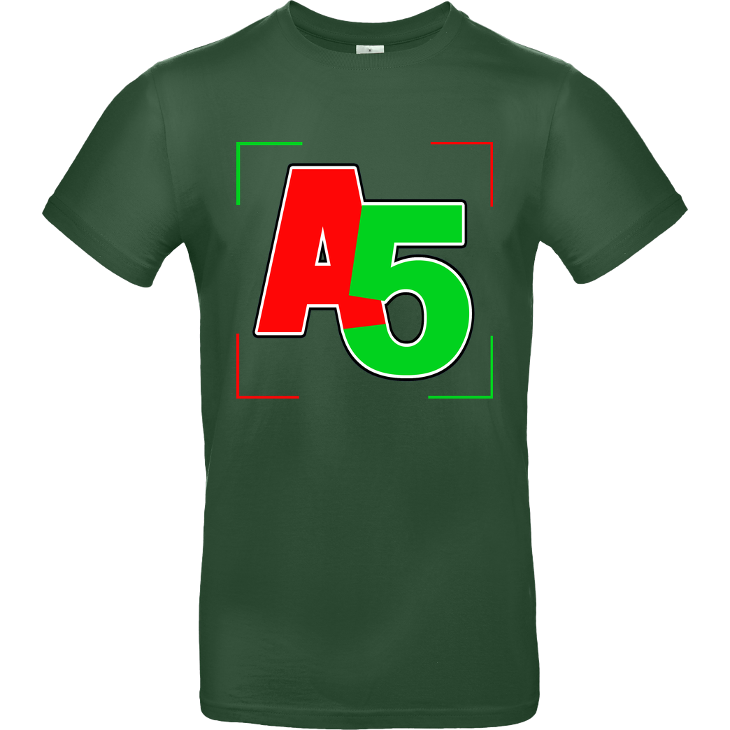 Ash5ive Ash5ive - Logo Ecken T-Shirt B&C EXACT 190 -  Bottle Green