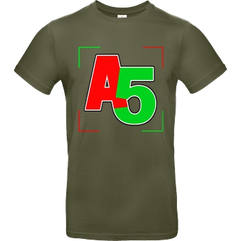Ash5ive Ash5ive - Logo Ecken T-Shirt B&C EXACT 190 - Khaki