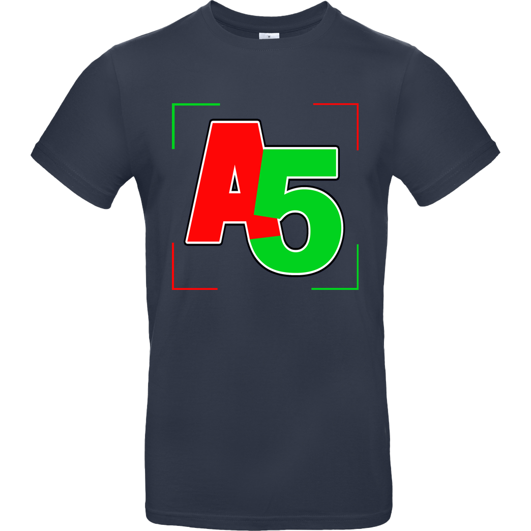 Ash5ive Ash5ive - Logo Ecken T-Shirt B&C EXACT 190 - Navy