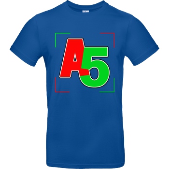 Ash5ive Ash5ive - Logo Ecken T-Shirt B&C EXACT 190 - Royal Blue