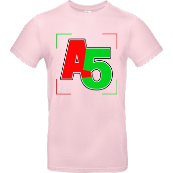 Ash5ive Ash5ive - Logo Ecken T-Shirt B&C EXACT 190 - Light Pink