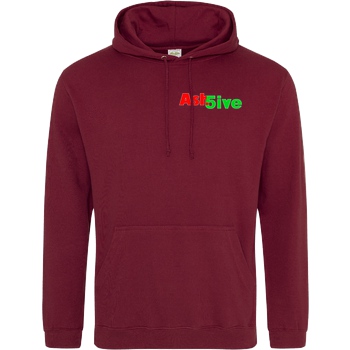 Ash5ive Ash5ive - Logo Sweatshirt JH Hoodie - Bordeaux