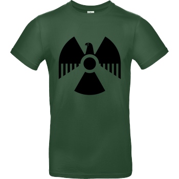 None Nuclear Eagle T-Shirt B&C EXACT 190 -  Bottle Green