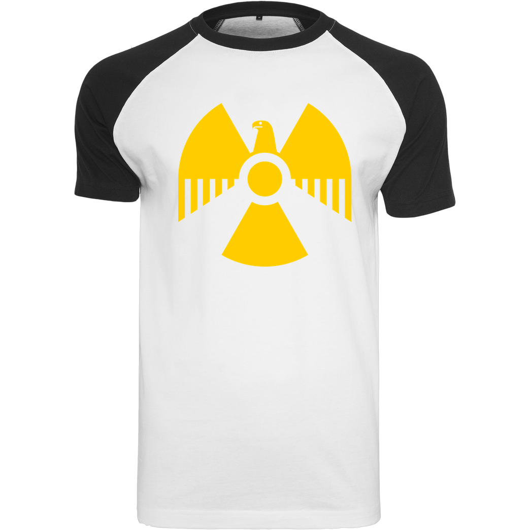 None Nuclear Eagle T-Shirt Raglan Tee white