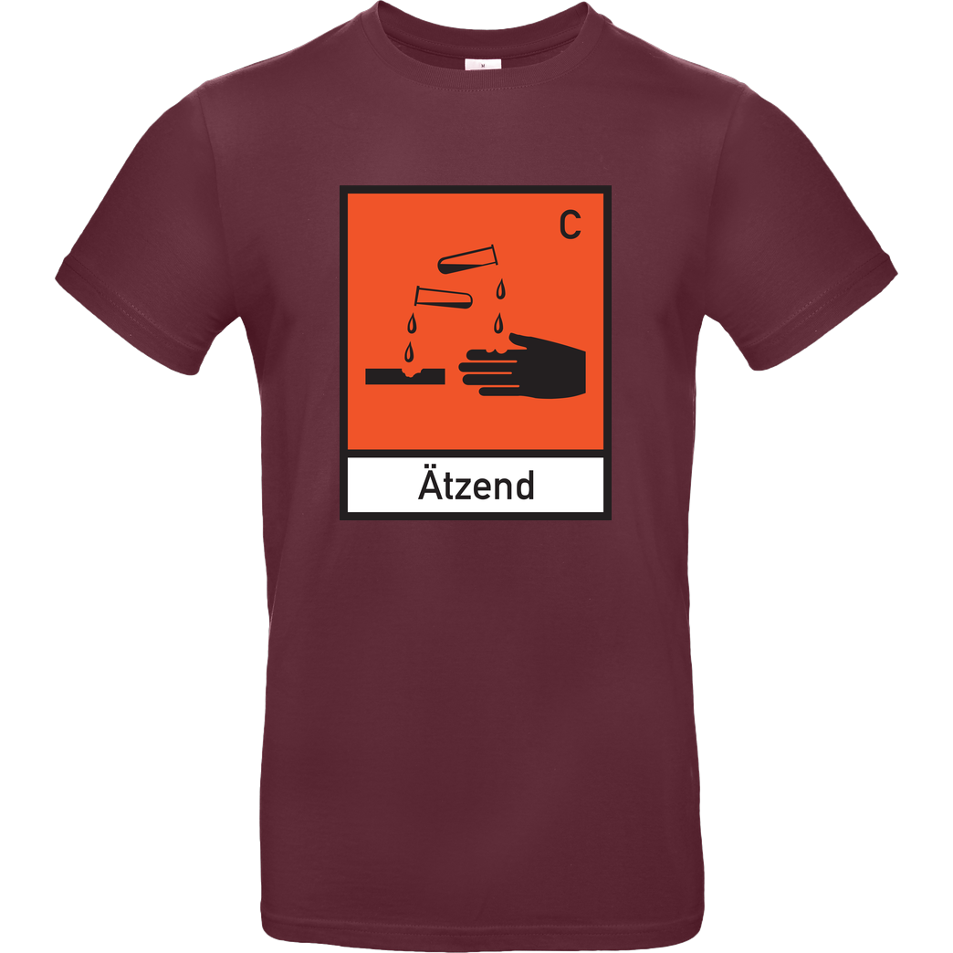 None Ätzend T-Shirt B&C EXACT 190 - Burgundy