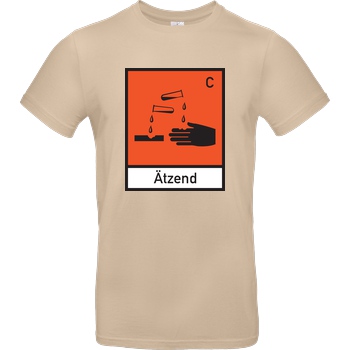 None Ätzend T-Shirt B&C EXACT 190 - Sand