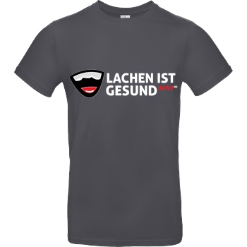 AviveHD AviveHD - Lachen ist gesund T-Shirt B&C EXACT 190 - Dark Grey