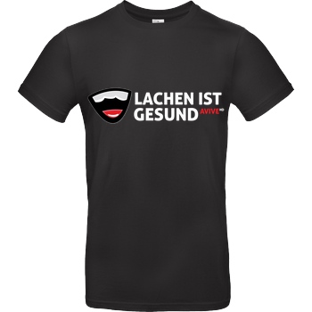 AviveHD AviveHD - Lachen ist gesund T-Shirt B&C EXACT 190 - Black