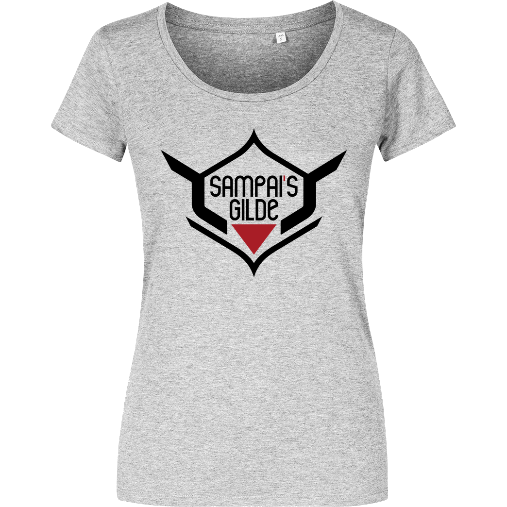 AyeSam AyeSam - Sampai's Gilde schwarz T-Shirt Girlshirt heather grey